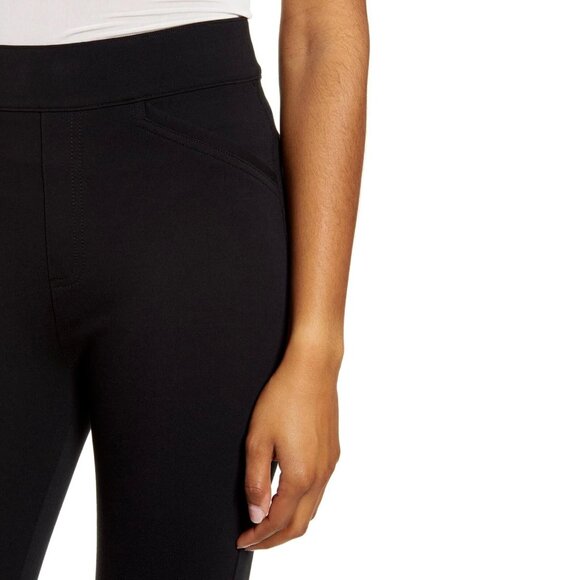 NWOT SPANX The Perfect Pant Black Ponte Back Seam Slim Ankle Trousers - Small - Picture 3 of 8